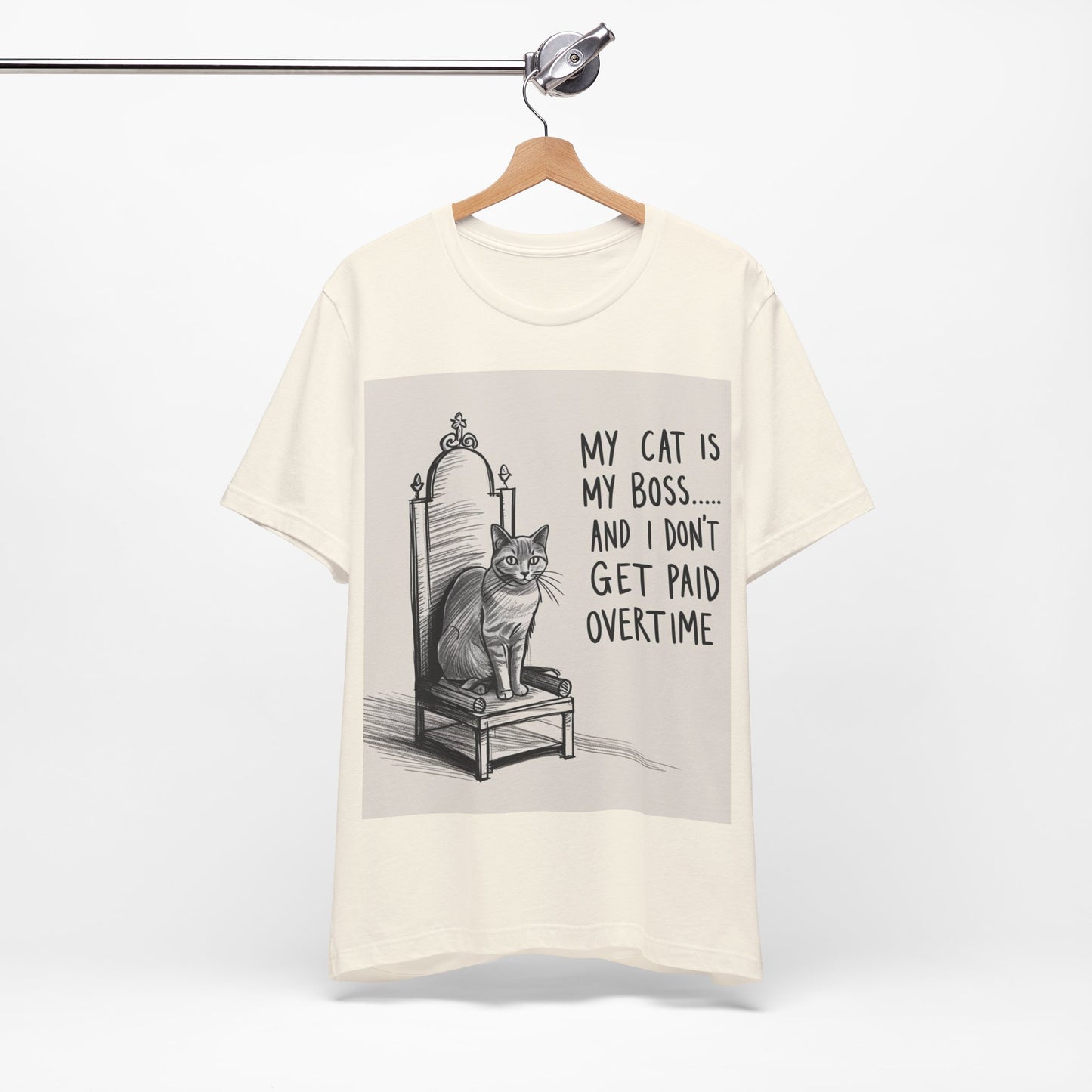 "Funny Cat Lover T-Shirt 😸 'My Cat is My Boss' – Minimalist Design for Proud Cat Owners | Purr-fect Gift"