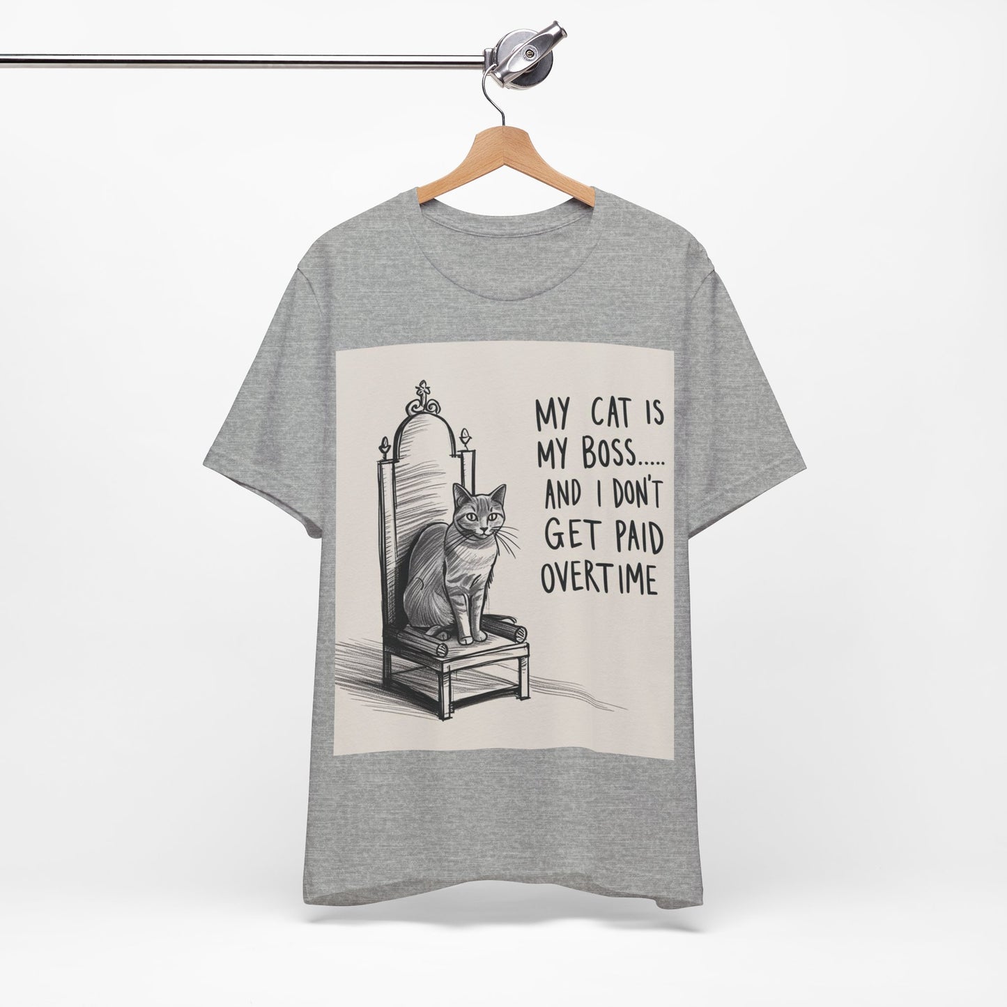 "Funny Cat Lover T-Shirt 😸 'My Cat is My Boss' – Minimalist Design for Proud Cat Owners | Purr-fect Gift"