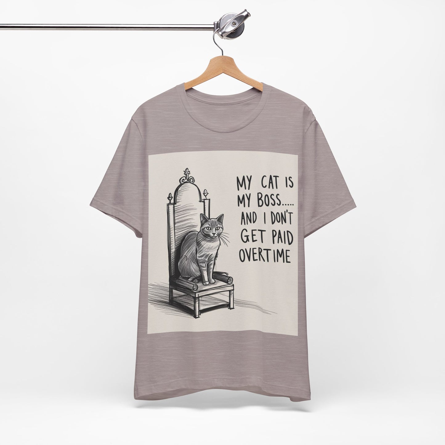 "Funny Cat Lover T-Shirt 😸 'My Cat is My Boss' – Minimalist Design for Proud Cat Owners | Purr-fect Gift"