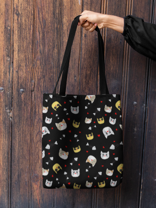 Cat Lovers Tote Bag - Eco-Friendly Reusable Canvas Bag with Cute Cat Design | Sustainable Shopping Tote for Women & Men